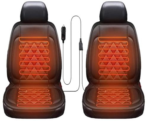 Generisch 2 Stück Winter Autositzauflage mit voller Rückenlehne,Auto Sitz Auflage, Winter Sitzpolster Auto Universelles Autositzauflag Vordersitz Sitzkissen Car Erwachsene LKW,SUV Oder Transporter