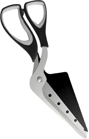 Forbici per pizza in acciaio inox in confezione regalo, taglia pizza professionale con lama extra affilata e sollevatore integrato, forbici da cucina smontabili per una facile pulizia
