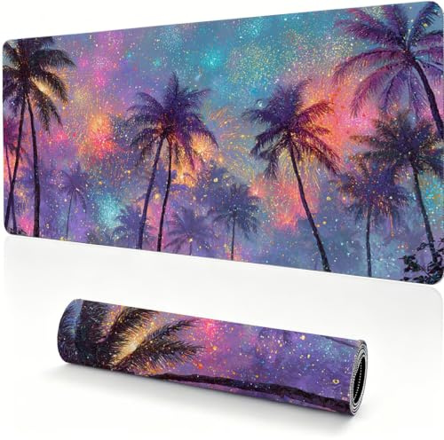 Mousepad XXL 600 x 400 x 4 mm, skrivbordsunderlägg strand fyrverkeri 0 x 0 – 200