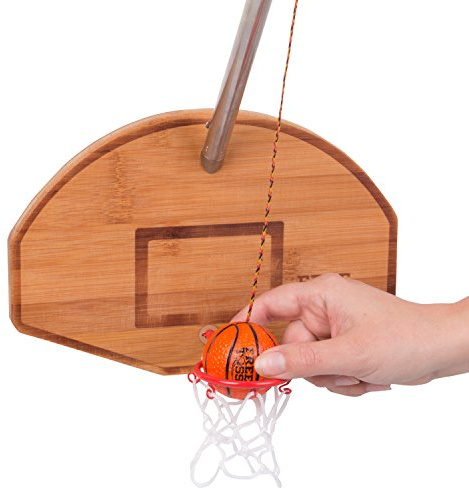 Tiki Toss Basketball und Hoop Swing Deluxe kostenlos Spiel Toss seien Sie der erste, eine Korb 100% Bambus Party Game (mit Teleskopmast) werfen