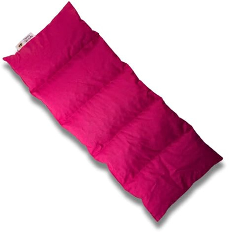 Franzis Nähstube 50x20cm Cuscino con semi d'uva rosa in 100% cotone I Cuscino di semi d'uva 50x20 per microonde I Cuscinetto termico, Cuscino di semi d'uva, Cuscino scaldacollo