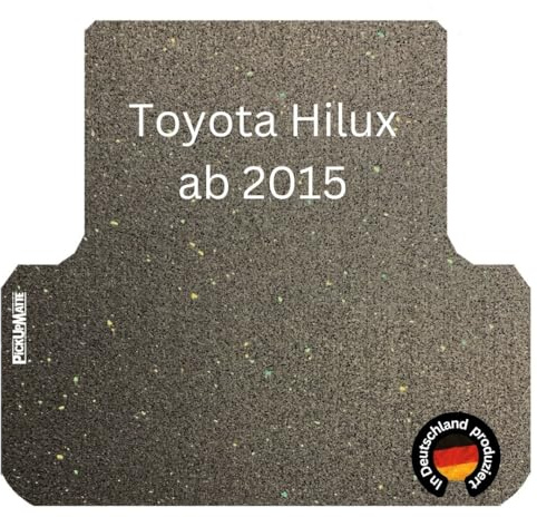 PICKUPMATTE Antirutschmatte für Toyota Hilux Invincible 2021 Doppelkabine mit Original-Laderaumwanne (8. Gen.)