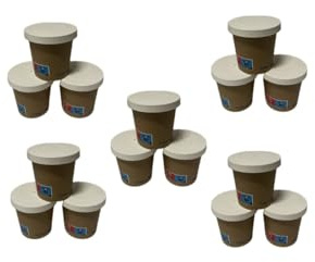 Nicoletti 100/500 / 1000 Bicchieri di Carta avana Bicchiere in cartoncino Monouso ideale per caffè espresso 100 ml / 4 oz altezza 6 cm diametro 62 mm con coperchio in CARTONCINO (500)
