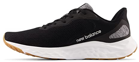 New Balance Men's Fresh Foam Arishi V4 Running Shoe, Black/Silver Metallic/Gum 2, 10