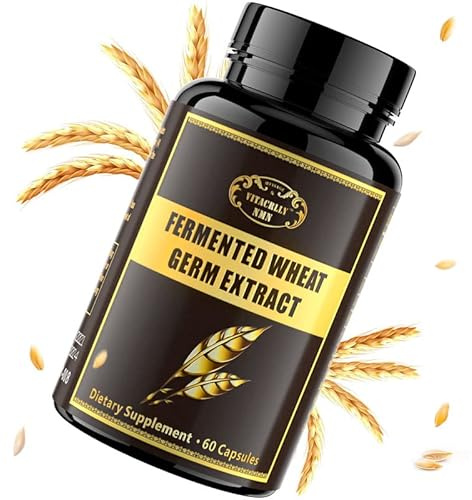 1000MG Spermidine Supplements Fermented Wheat Germ Extract Capsule with 10MG Higher Spermidine & Zinc for Antioxidant, Cell Renewal, Immune System and Increases Energy 60 Capsules (1 Bottle)
