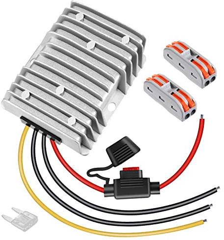 DC 12V 20A Voltage Regulator Converter,36V 24V 18V to 12V Step Down Converter Regulator Waterproof Module Transformer