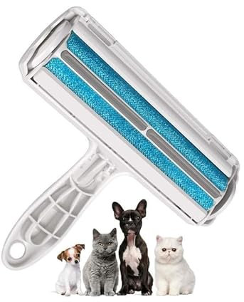 Petola Pet Hair Remover Roller Brush. Cat And Dog Hair Remover From Clothes, Sofas, Furniture, Couch, Carpet, Car Seats (Pet Hair Remover-Blue)