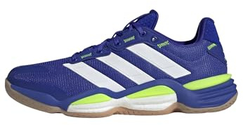 Adidas Homme Stabil 16 Indoor Shoes, Lucid Blue/Cloud White/Lucid Lemon, 42 2/3 EU