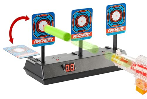 Playtastic poligoni di tiro per Bambini: Bersaglio elettronico, Auto-Reset, Effetti sonori e Luminosi (Giocattolo a Punti, Giocattolo da sparo, dardo)