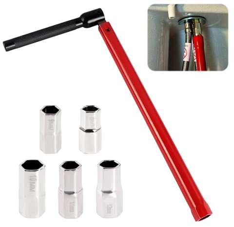 Kitnelw Llave para Grifos de Fregadero Herramienta de Instalación Grifos 8-12 mm Llave Tuerca para Instalaciones Plomería Fregadero