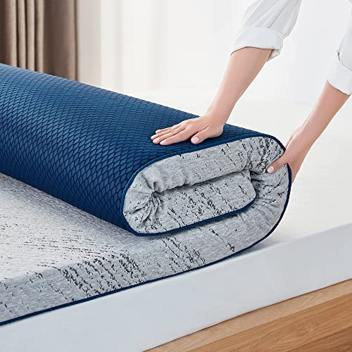 LINSY HOME Madrassbäddmadrass gel, 180 x 200 cm, 7,5 cm, hög, madrassstopp av gel- och bambukolinfuserat minnesskum, H2/H3 hårdgel, madrassdyna, med tvättbart bambulyg