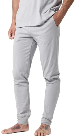 DFND Cooling Long Johns Sleewear for Men – Celliant Infrared Recovery Technology - Made in USA - (Heather Grey - Large)