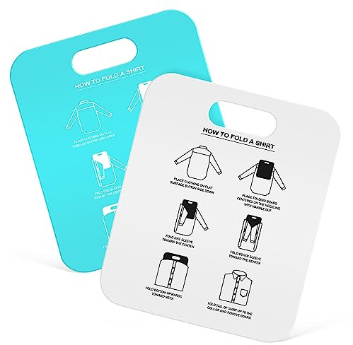 ABOOFAN 2 Pièces Planche à Plier Chemises de Outil de Pliage pour Vêtements Adultes Accessoire Pratique pour Organiser T Shirts et Hauts pour Rangement et
