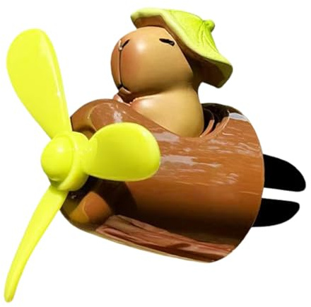 Bilfräschare – 5,05 cm capybara pilot luftutlopp luktborttagare för sedan lastbil husbil, långvarig doft med diffusor luftrenarfunktion, bilinredning tillbehör