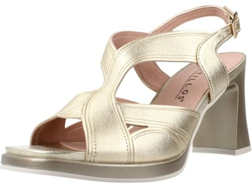 PITILLOS - Sandalias de Tacón 11224 Color Oro - Piel Metalizada - Cuero para: Mujer Color: Oro Talla: 37