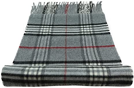 TigerTie - Bufanda fina de diseño - A cuadros - Tejido Cashmink (cachemir sintético) - Fabricada en Alemania, Talla única