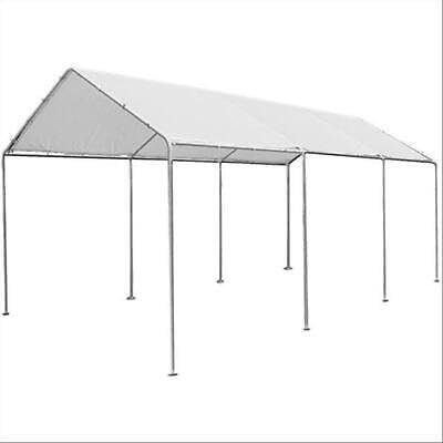 Decorspace Tonnelle pour voiture Carport avec poteaux en acier 3 x 6 m garage de jardin