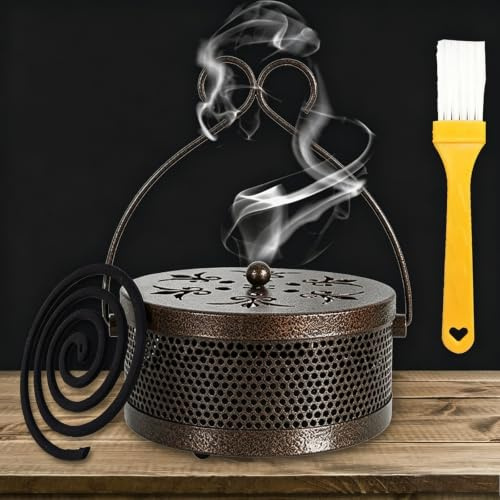 Supporto per bastoncini di incenso, bastoncini di incenso, anti-zanzare, porta bobine di incenso, bastoncini di incenso, supporto per bobine, bastoncini di incenso, in metallo per camera da letto,
