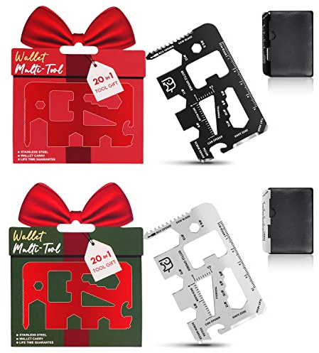 Adventskalender Füllung Männer, Kleine Geschenke für Adventskalender Männer Ideen, Kleinigkeiten Inhalt Weihnachtsgeschenke für Männer, Frauen,Teenager, Erwachsene 20 in 1 Multitool Karte Werkzeug