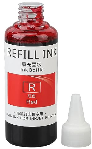 Tinta para Sellos de Huevo, Aplicador de Punta de Tinta de Repuesto para Sellos que No Destiñe Multifuncional, 100 Ml, Secado Rápido de Alta Pureza para la Escuela (rojo)