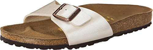 BIRKENSTOCK Arizona Big Buckle Leather 40/Shine-Ecru-N