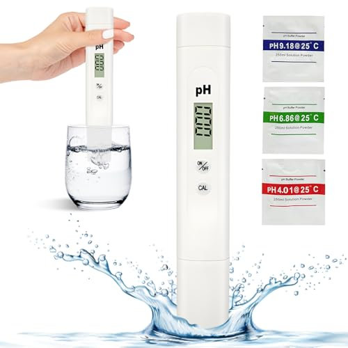 YUFFQOPC Digital pH Meter,High Precision pH Pen,PH Tester for Water,0-14PH Measurement Range Digital Water Quality Tester for Swimming Pool,Drinking Water, Aquariums,Hydroponics