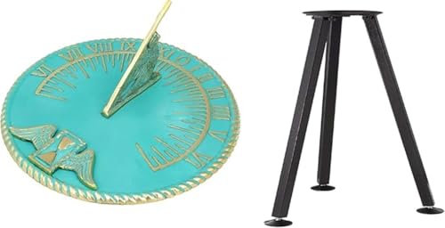 ANTIQUEMEDIEVAL Turquoise Brass Maritime Sundial with Stand for Home & Garden Decorations