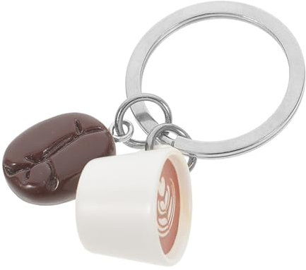 KITANDOVE Porte-clé Créatif Forme de Tasse de Café avec Pendentif Décoration Pratique pour Main et Clés