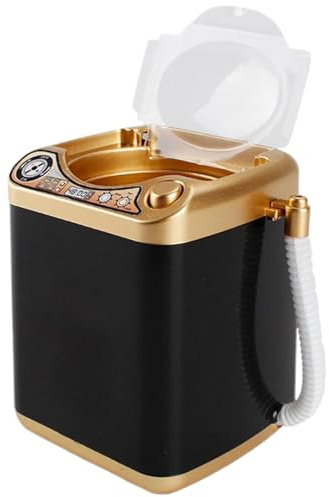 Söt makeupsvamp rengöringsmaskin 10 x 7,6 x 7,6 cm automatisk mini skönhetsblandare batteridriven skönhetsblandare rengörare för sminksvamp, pulverpuffar, inget batteri