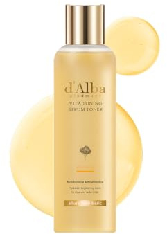 d'alba Piedmont Weißtrüffel Vita Toning Serum Toner, Glashaut-Effekt mit Doppel-Vitamin-Hautpflege, Gesichtsfeuchtigkeitspflege (180 ml)