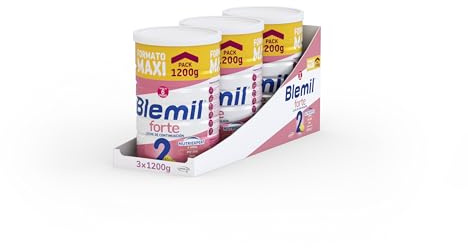 Blemil 2 Forte 3PACK | 3 Botes de 1200g | Leche de Continuación en polvo para Bebé Desde los 6 Meses - Amazon Exclusive