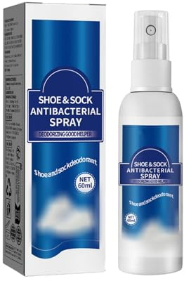 Spray antibactérien et désodorisant pour chaussures et chaussettes - Extrait d'arbre à thé et de menthe poivrée, prévient rapidement la formation de champignons, convient aux chaussures