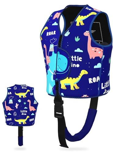 Gilet de Natation pour Enfants de 3 à 6 Ans, Gilet de Flottaison pour Tout-Petits et Bébés, Maillot de Bain d'aide à la Natation avec Sangles de Sécurité Réglables