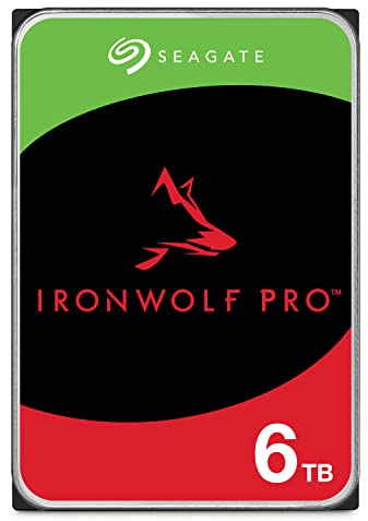 Seagate IronWolf Pro 6 TB, NAS interne Festplatte, 3.5, 7200 U/Min, CMR, 256 MB Cache, SATA 6 GB/SData Rescue Services (ST6000NT001)