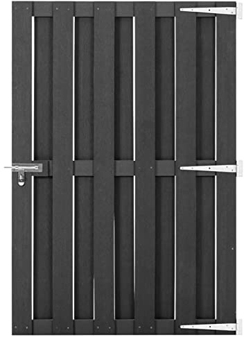 Lechnical WPC Garden Gate 100x150cm Grey,Garden Gate,Fence Gate,Outdoor Gate