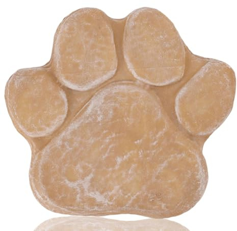 HERCHR Pietre Commemorative per Animali Domestici, Pietra Tombale per Animali Domestici con Impronta di Zampa, Pietra Commemorativa per Cani, Pietra Commemorativa con Impronta di Zampa di Cane(Beige)