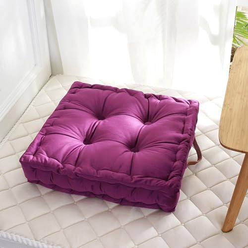 HOUSN Matratzenkissen 42x42cm Sitzkissen 8cm Dicke Bodenkissen, Stuhlkissen, Sitzerhöhung, mit Tragegriff Bequeme Polsterung aus Veloursbezug,2