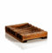 Rustikale Seifenschale aus Holz. Wolf Natural Cosmetics