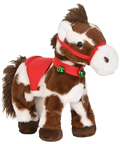 Gepunktetes elektrisches Plüschpferd, interaktives gepunktetes animiertes Laufpferdespielzeug mit fröhlichen Wiehergeräuschen, weiches, entzückendes pferdes-Kuscheltier-Weihnachtsgeburtstagsgeschenk