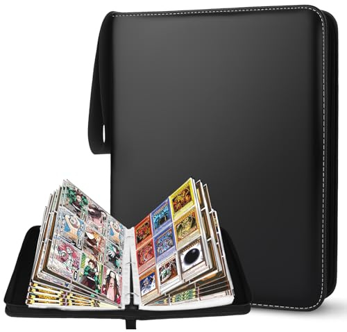Album da collezione, 900 tasche laterali, per carte da collezione, carte sportive, MTG, per carte da gioco, Yugioh, ecc. (50 pagine)