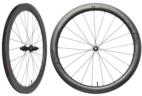 Novatec Jeu de Roues en Carbone pour vélo de Route, 50 mm et 1317 g, sans Chambre à air, R5 Disc CL-Pro, Sram XDR