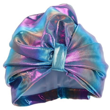 UKCOCO Cuffia da Bagno Donna in Nailon Blu, Leggera e Facile da Indossare, Stile alla Moda per Piscina e Nuoto Stili multipli