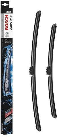 Bosch Aerotwin A204S Front-Scheibenwischer - Set mit 2 Ersatz-Scheibenwischern und vormontiertem Adapter - 2 Wischblätter, 600 mm und 475 mm