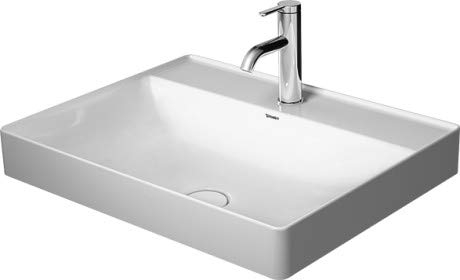 Duravit Aufsatzwaschtisch geschli. DuraSquare 60x47cm, o. ÜL, m HLB, o. HL, we WG