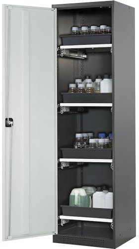 asecos Chemikalienschrank CS RAL 7016/RAL 7035 4xTA zur Lagerung von Nicht entzündbaren Gefahrstoffen in Arbeitsräumen