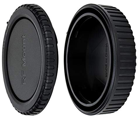 JJC Tapa de Cuerpo + Tapa del Objetivo de Cámara para Canon RF-Mount EOS R Ra RP R3 R5 R5c R6 R6II R7 R8 R10 R50 R100 & RF Mount Objetivo (Conjunto de 1)