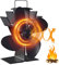 Drcokars Stove Fan, Log Burner Fan Silent, Wood Burner Fans, Heat Powered 4-Blade Fan for Wood Burning Stove, Eco Friendly Fire Fan for Log Burner Fireplace Efficient Heat Distribution
