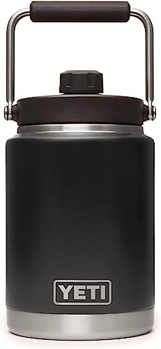 YETI Rambler Jug, Vacuum Insulated Stainless Steel Jug with Leakproof Magcap, Black, 1.8 L