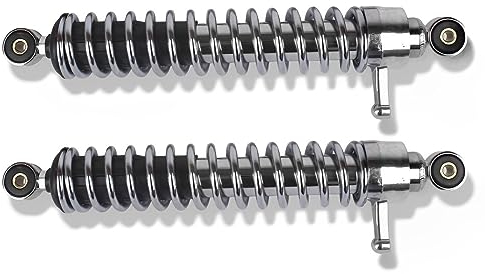 1 Paar Stoßdämpfer, Federbeine 360mm, verstellbar, Feder verchromt für Simson S51, S50, S70, Enduro S51E S70E