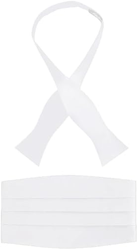 S.H. Churchill & Co. Herren Fliege und Kummerbund Set für Hochzeit, Abschlussball, formelle Veranstaltung, Weiss/opulenter Garten, Einheitsgröße